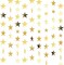 Greentek; 65-Foot Gold Glitter Star Paper Garland – Double-Sided Hanging Star Streamers for Graduation, Weddings, Birthdays, New Year, and Party Decorations; Category:Party Decorations; Image:2